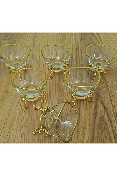 Elta Collection مجموعة من 6 أوعية عرض زجاجية صغيرة |   وعاء للشاي بالقهوة - وعاء للمرق - وعاء للسكر