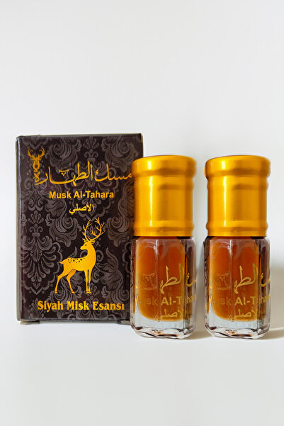 MUSK AL TAHARA Orijinal Siyah Misk (2 ADET × 3ML) , Antiseptik, Nemlendirici