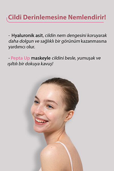 Shionle Gençleştirici Etkili, Parlaklık Ve Canlılık Etkisi Gösteren Pepta Up Kore Kağıt Yüz Maskesi 10'lu
