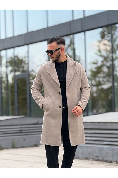 KINGAF Men's Long Spoon Coat