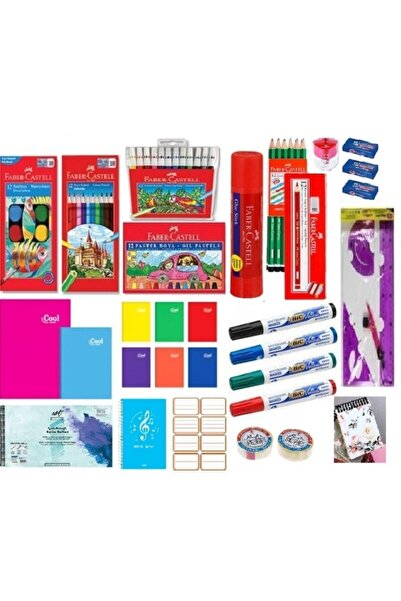 Faber Castell Okula Dönüş Ilkokul 2. Sınıf, 3. Sınıf, 4. Sınıf Kırtasiye Seti Çantasız Ful Set Yok Yok 36 Parça