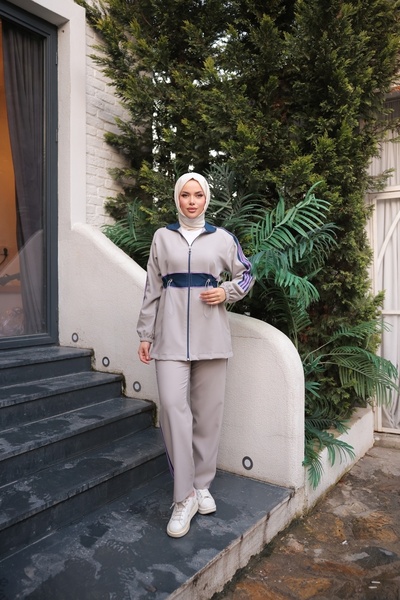 Wovi Moda Kadın  Eşofman Takımı Fermuarlı Alt Üst Eşofman Takımı