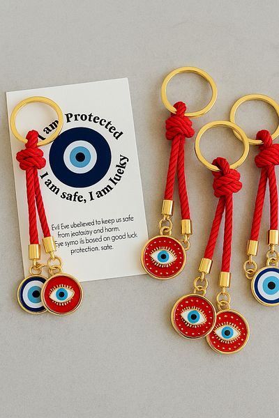 simagift Gift 10 Evil Eye Beaded Keychain