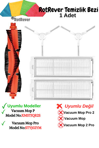RotRever Xiaomi Vacuum Mop Pro-Mop P (موديل رقم انتبه) فرشاة متوافقة، فلتر He...