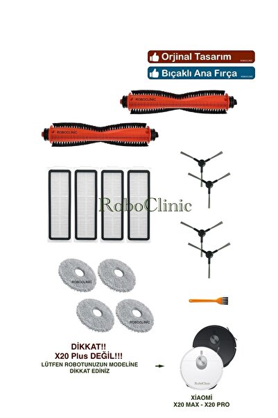 Roboclinic Xiaomi X20 Max / X20 Pro (ليس PLUS!!) فرشاة بديلة متوافقة مع المكن...