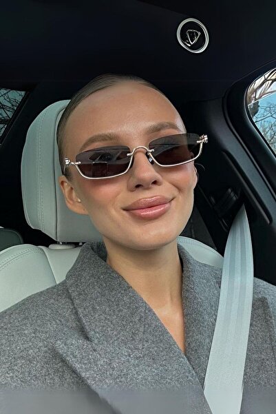 REN EYEWEAR GULİTE GÜNEŞ GÖZLÜĞÜ METAL YARIM ÇERÇEVE GÜMÜŞ SİYAH 2024 KADIN M...