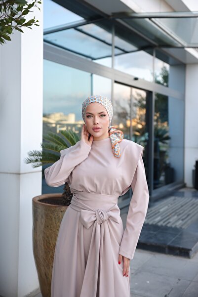 Ryzi Moda Wide Belt Hijab Jumpsuit