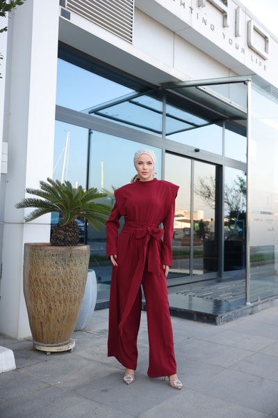 Ryzi Moda Wide Belt Hijab Jumpsuit