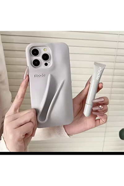 rhode İPHONE 16 Promax Uyumlu SHORTCAKE LİP CASE LOGOLU TELEFON KILIFI KAPAK COVER CASE
