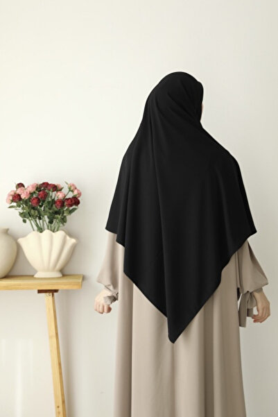 FRESCO SCARFS Tesettür Hijab Medine Ipeği Eşarp Siyah