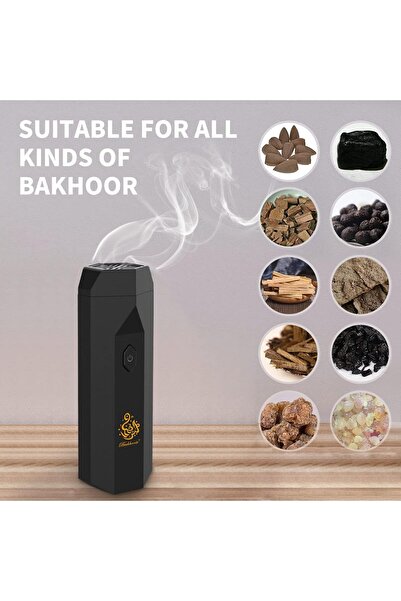 Generic Mini Arabic Bukhoor Electric Comb,USB Handheld Portable Hair Electric Muslim Ramadan Aroma Diffuser