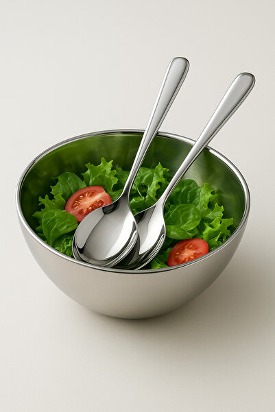 Dia Steel 2 Salad Serving Spoons Stainless Steel