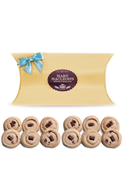 Mary Macleod's صندوق وسادة ذهبي من بسكويت شورت بريد الشوكولاتة المقرمش