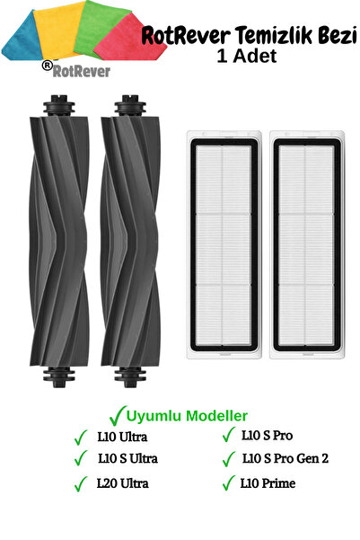 RotRever Σετ αντικατάστασης υφασμάτων Dreame Bot L10s Ultra/L10S Pro-L10S Pro...