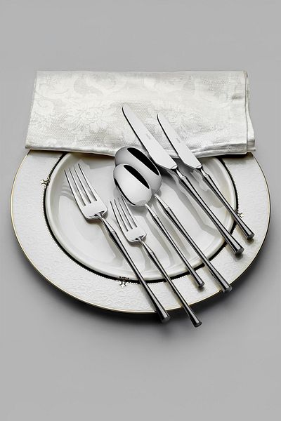Nehir Marbella Satin 12-Person 84-Piece Boxed Cutlery Set