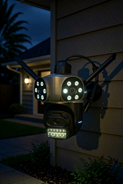 Opticam RX35AI 3 Kameralı Wifi Alarmlı Sirenli Sesli Akıllı Güvenlik Kamerası...