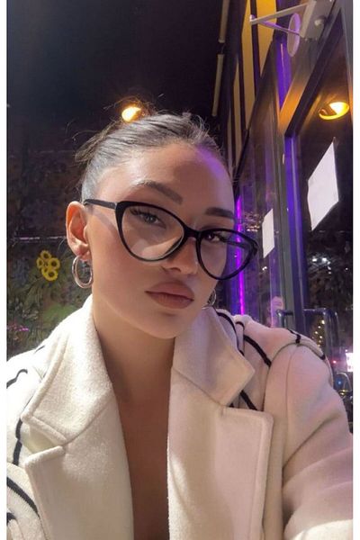 funeyes Frida Cat Eye 52Ekartman Slanting Blue Block Blue Light Protection Glass Can Change Erkan Glasses