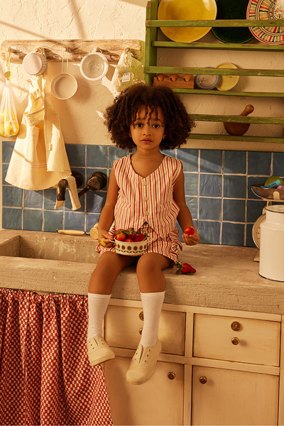 Marvy Red Striped Mini Skirt