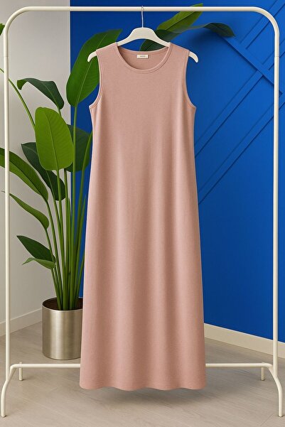 DEMOİSELLE Zero Sleeve Combed Cotton Dress