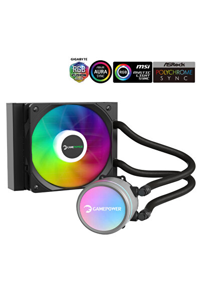 GamePower Skadi V2 120 ARGB 120mm Sıvı İşlemci Soğutucusu AM5 ve LGA1700 Uyumlu