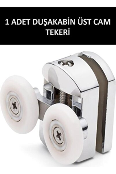 optana 1 Adet Üst Duşakabin Tekerleği Üst Cam Rulman Krom Teker 23 MM