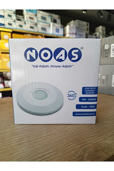 Noas 360 Derece Ultra Slim Sıva Üstü Hareket Sensörü 16a Yl04-7003