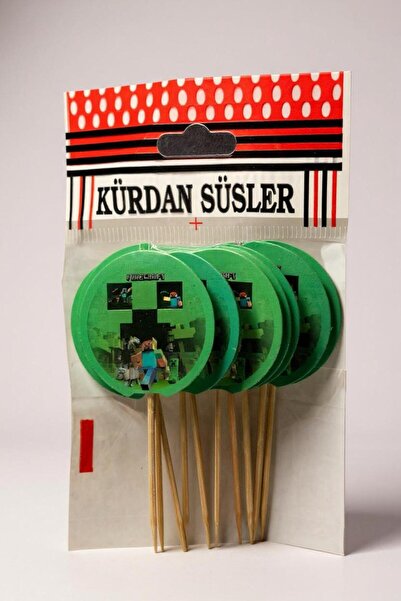 Cadde Süs Minecraf Temalı Kürdan 20'li