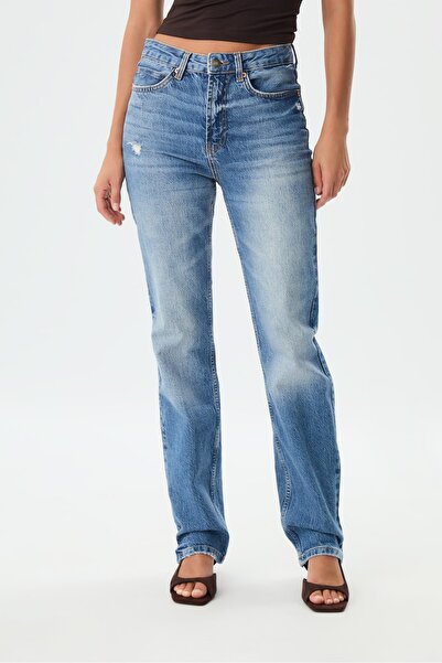 Stradivarius D98 straight fit vintage görünümlü jean