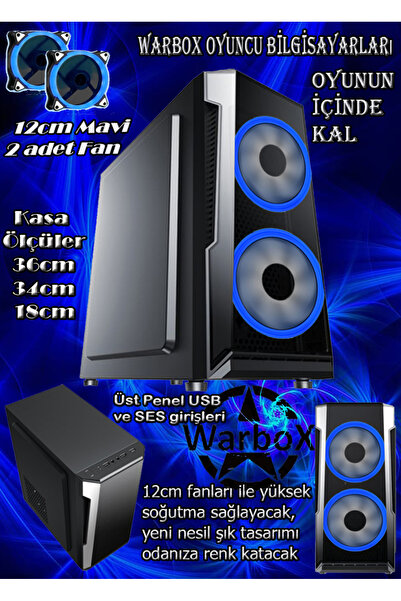 WARBOX King 24" Monitör Xeon X5650 32gb Ram 256gb R7 240-4gb E.kartı Gaming Takım Bilgisayar