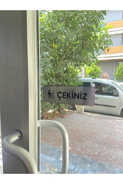 Yönline Metalic Seri Itiniz-çekiniz Set Kapı Isimliği Kendinden Yapışkanlı Pratik Bantlı 15x15 Cm