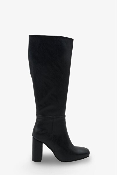 LOJO Női cipzáras vastag sarkú csizma Islor fekete