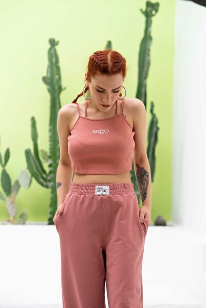 Mood Lab Kadın Sırtı Çapraz Askı Detaylı Crop Atlet