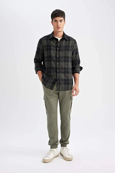 DeFacto Tactical Jogger Pants - Cargo Pocket, Waist Lace, Elastic Leg D1044Ax24Au