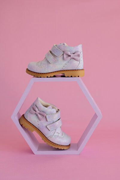 Bebbini Serena-Lila Işıltılı Hakiki Deri Kız Çocuk Botu