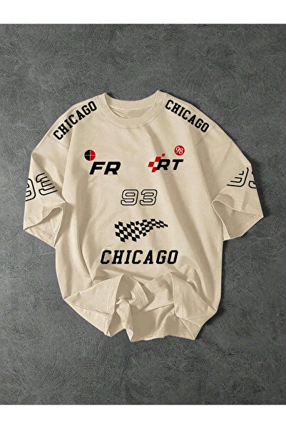 macklin Unisek Chicago Fair 93 Team Baskılı Oversize majica