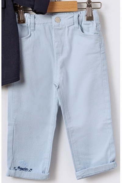 Bebüş Male Child Shirt T-Shirt and Pantsuit 3 Piece Summer Suit 15856