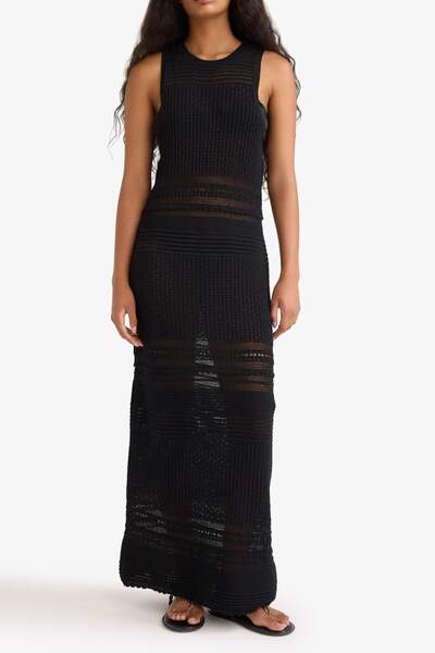 DeFacto Slim Fit Tight Halter Neck Sleeveless Dress G0743Ax25Hs