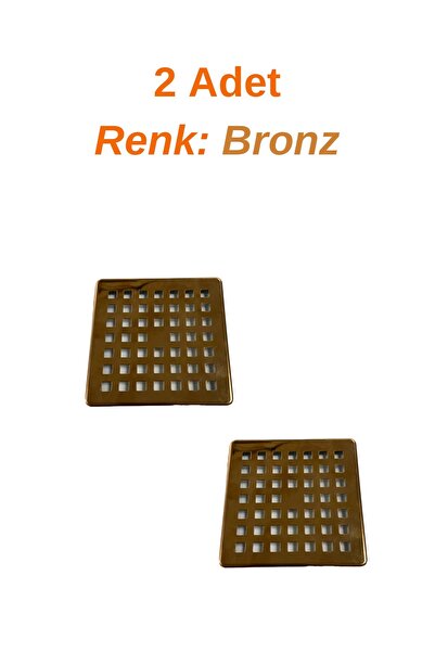 sofdekor 2 Adet Yer Süzgeci Izgarası Bronz 10x10 Uyumlu