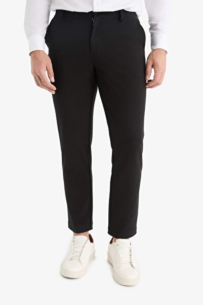 DeFacto Tailored Fit Normal Kesim Düz Paça Her Yöne Esneyen Yazlık Kumaş Pantolon C7508AX24AU
