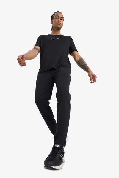 DeFacto DeFactoFit Slim Fit Sporcu İnce Jogger Eşofman Altı Dar Kesim Fermuarlı Basic Düz Standart Paça S330