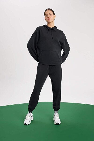 DeFacto DeFactoFit Sporcu Jogger Eşofman Altı Standart Fit Modal Çift Cepli Basic Düz B1794AX24SP