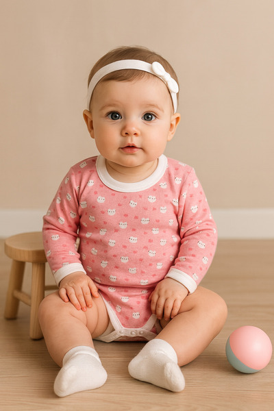 KAMİKAM Velcro, Cotton, High Quality Baby Body