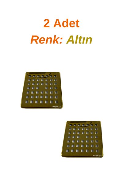 sofdekor 2 Adet Yer Süzgeci Izgarası Altın 10x10 Uyumlu