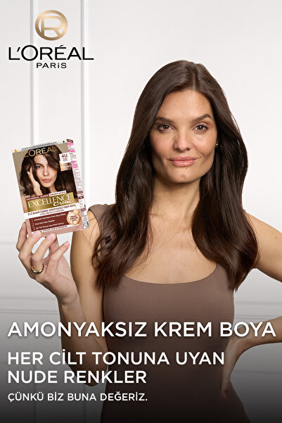 L'Oreal Paris Excellence Creme Nude Renkler Saç Boyası – 4u Nude Kahve