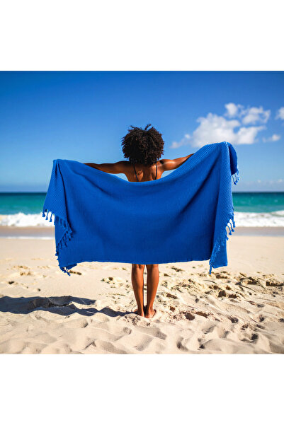 Püskül Tekstil منشفة شاطئ فاخرة، منسوجة على شكل وافل، 100% قطن، سريعة الجفاف،...