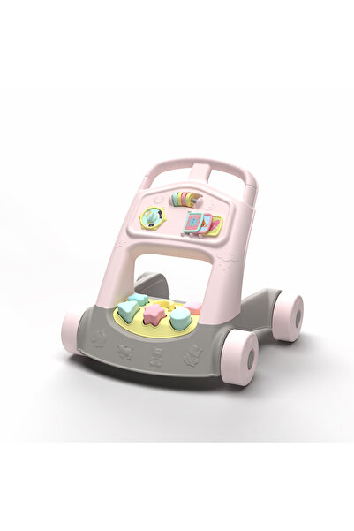 Uniqlion 2'si 1 Arada Yürüme Yardımcısı İlk Adım Arabası ve Şekil Eşleştirme Oyuncağı , 10 Ay+