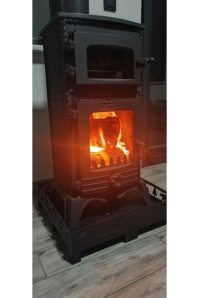 flamestove Majör Tek Camlı Kuzineli Döküm Soba