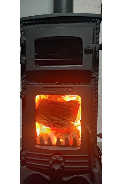 flamestove Majör Tek Camlı Kuzineli Döküm Soba