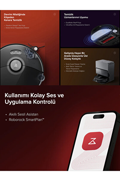 Roborock Ultra Premium Istasyonlu Robot Süpürge Beyaz, 240dk | Akıllı Çift Temizleme Gücü | Kendini Temizleme