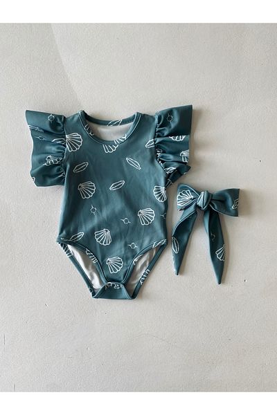 rg kidsstore Baby Girl Swimsuit Quick Drying Full Lycra 2 Piece Set